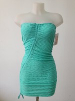 VESTIDO PALABRA DE HONOR FRUNCIDO LATERAL