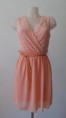 VESTIDO ENCAJE CRUZADO FALDA CREPON CADENA